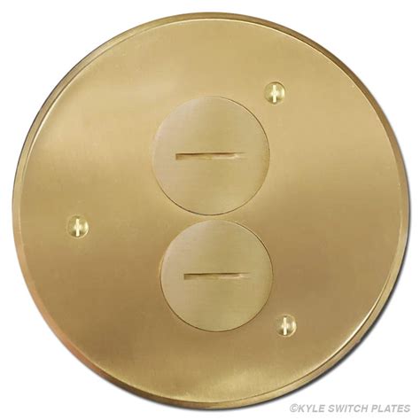 electrical floor box cover brass screw|Floor Outlet Covers .